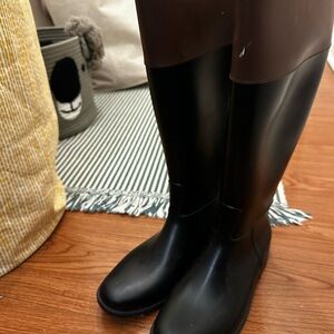 Igor Black and Brown Winter Rain Boots
